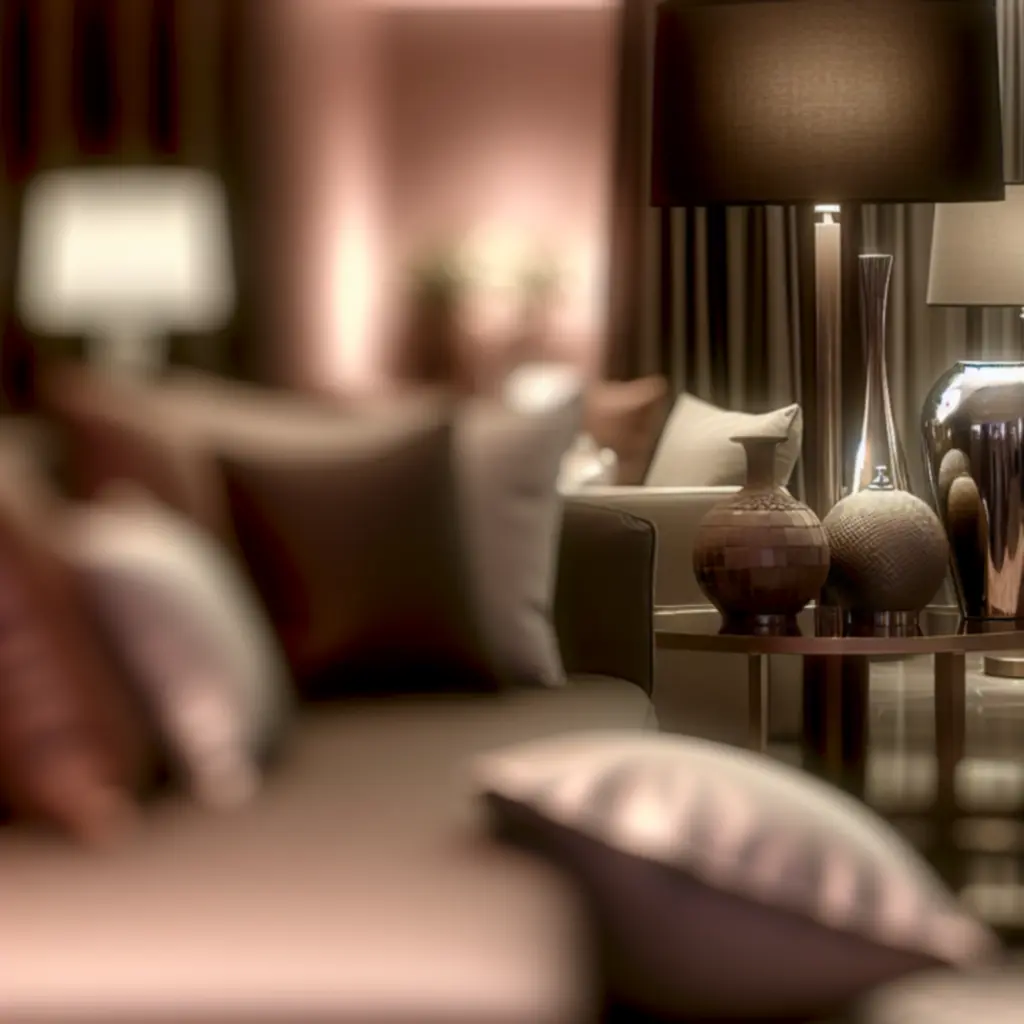 Eleganckie premium akcesoria dekoracyjne ułożone w stylowej aranżacji