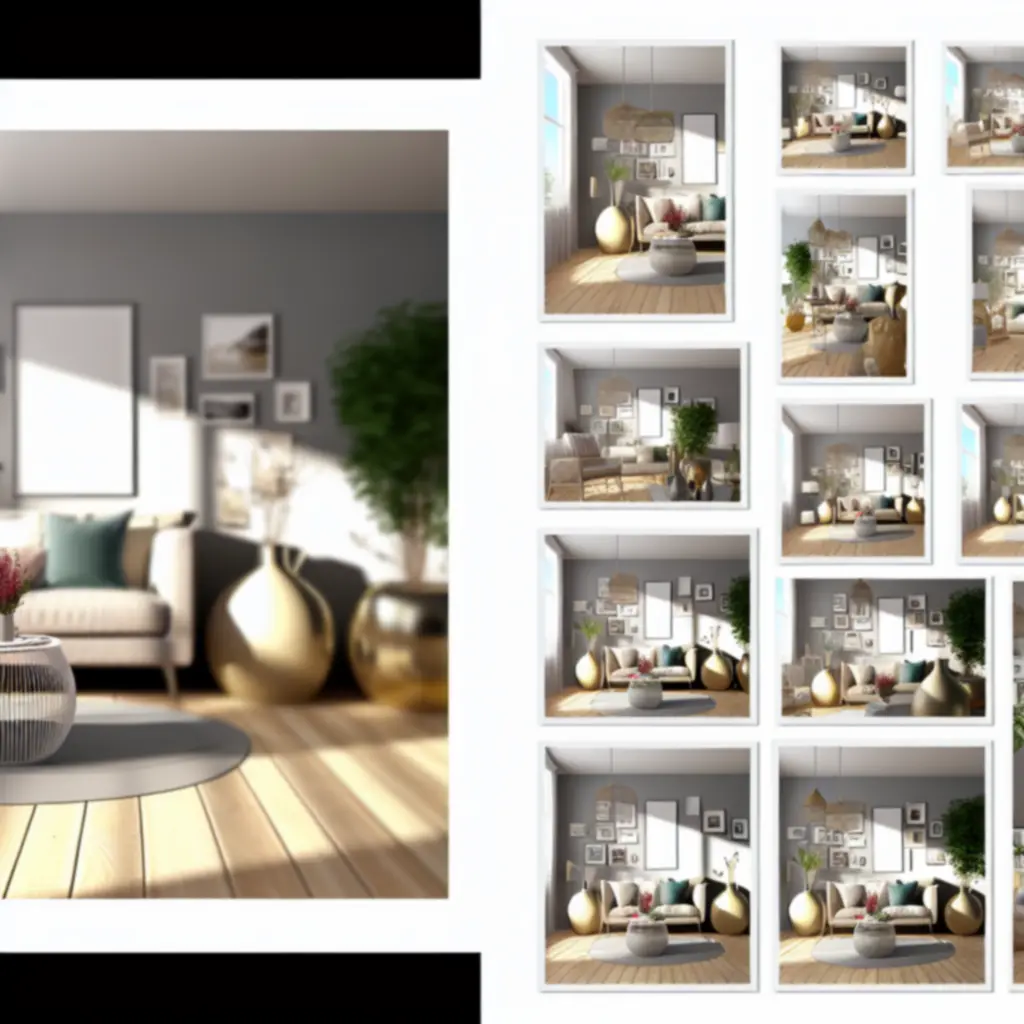 Nowoczesny salon z eleganckimi dekoracjami i dodatkami