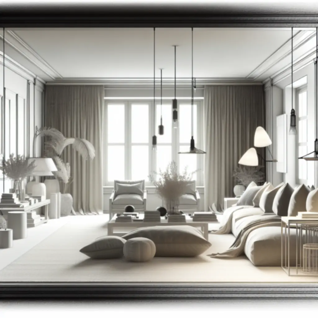 Elegancki salon z designerskimi dodatkami Interyvaxo