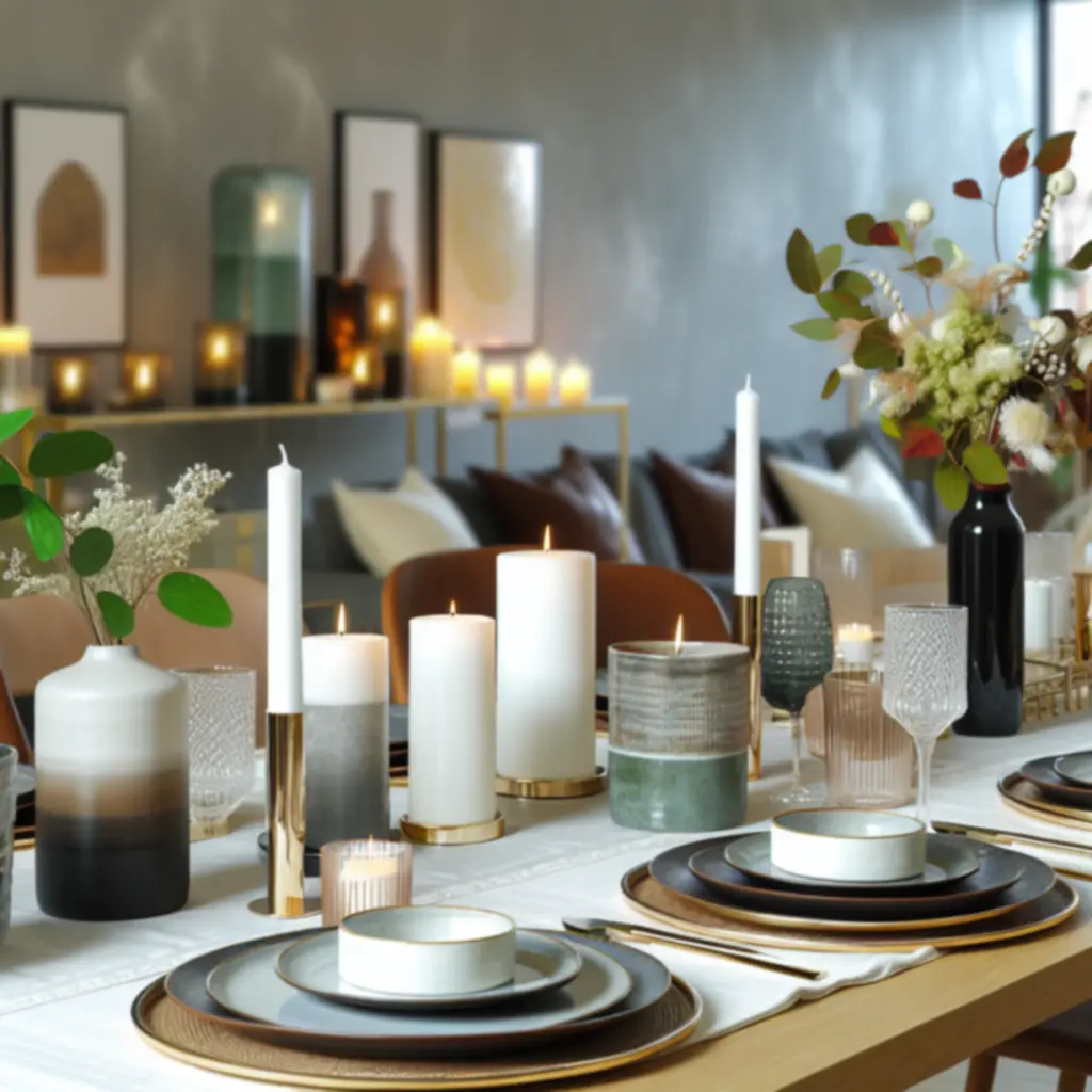 Sezonowe dekoracje stołu z eleganckimi dodatkami